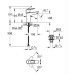 Однорычажный смеситель для раковины M-Size Grohe BauLoop New с нажимным донным клапаном (23886001)