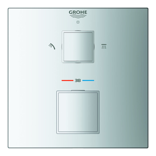 Змішувач прихованого монтажу з термостатом на 2 споживача Grohe Grohtherm Cube (24154000)