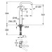 Одноважільний змішувач для раковини XL-Size Grohe Essence (24170KF1)