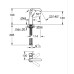 Смеситель однорычажный для раковины M-Size Grohe Essence (24176KF1)