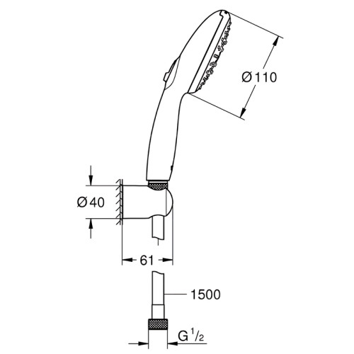 Душовий набір Grohe Tempesta 110 3 режими (26920003)