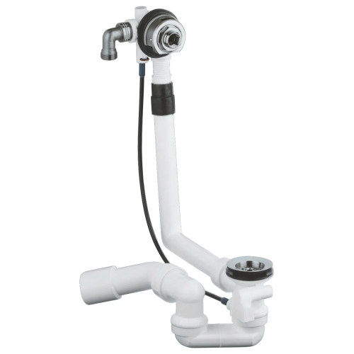 Сифон для ванни без комплекту верхньої монтажної частини GROHE Talentofill (28991000) напівавтоматичний з переливом, без ревізії (Колір хром) 1 1/2'' (28991000)
