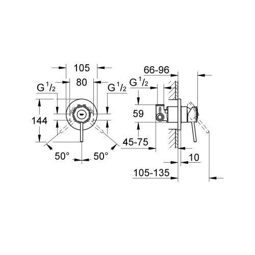 Смеситель для душа Grohe BauClassic (29048000)