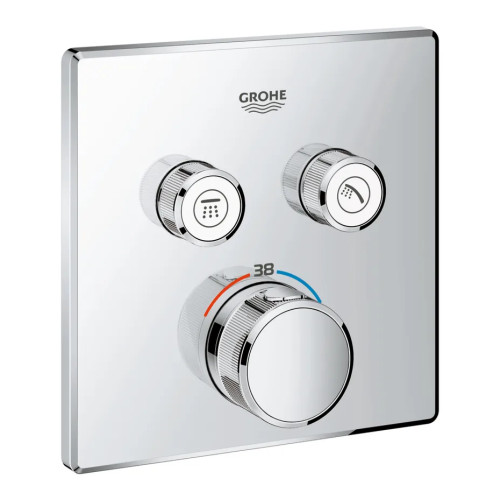 Смеситель скрытого монтажа с термостатом на 2 потребителя Grohe Grohtherm SmartControl (29124000)