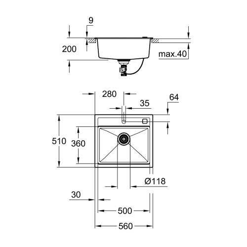 Композитне миття для кухні Grohe K700 (31651AP0)