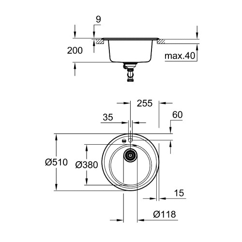 Композитне миття для кухні Grohe K200 (31656AT0)