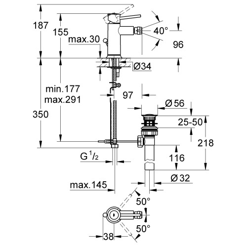 Змішувач для біде Grohe BauClassic (32864000)