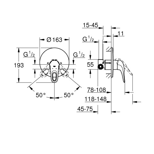 Смеситель для душа Grohe Eurostyle (33635003)