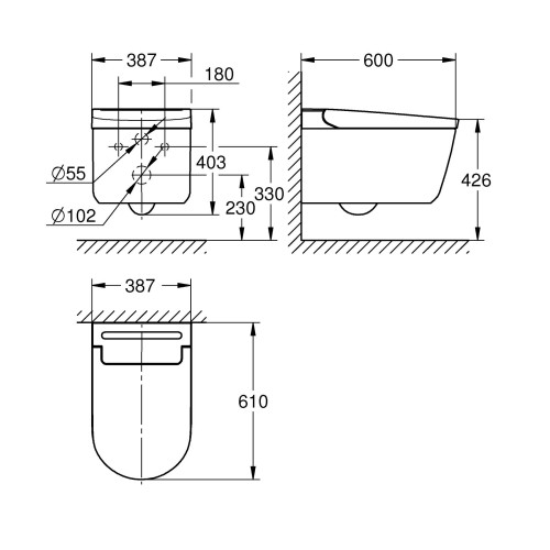 Унітаз-біде Grohe Sensia Pro настінний (36508SH0)
