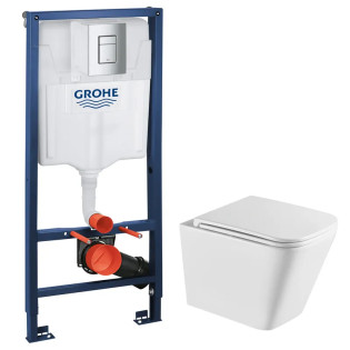 Комплект Grohe Set Унітаз QUADRO-0301-R+ Інсталяція Grohe Rapid SL 38772001 (38772001QUADRO0301R)