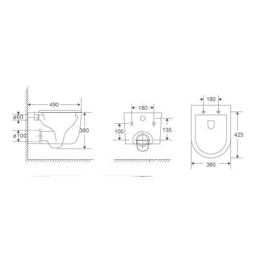 Комплект Grohe Set Унітаз TOPPER-0302-T3+ Інсталяція Grohe Rapid SL 38772001 (38772001TOPPER0302T3)