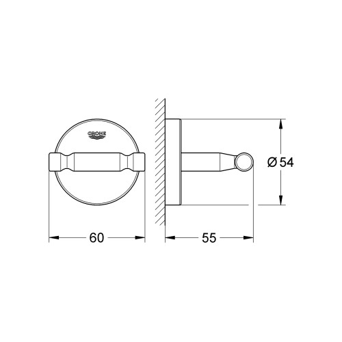 Гачок для халата Grohe Bau Cosmopolitan Neutral (40461001)