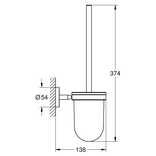 Ершик для унитаза Grohe Bau Cosmopolitan Neutral (40463001)