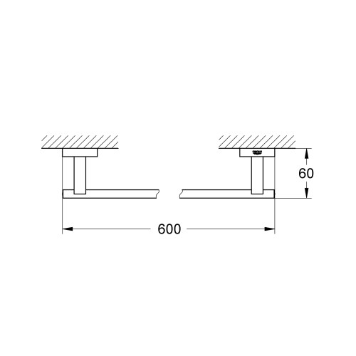 Рушникотримувач Grohe Essentials Cube New (40509001)