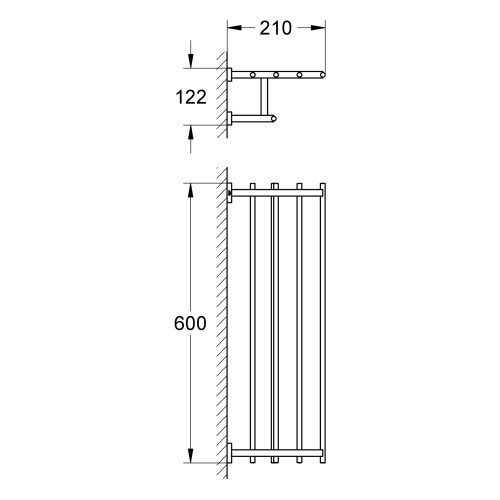 Полиця для рушників Grohe Essentials Cube New (40512001)
