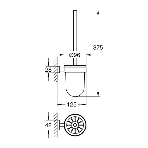 Ёршик для унитаза Grohe Essentials Cube New (40513001)