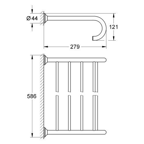 Полиця для рушників Grohe Essentials Authentic (40660001)