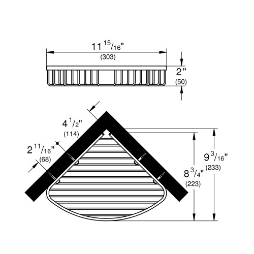Угловая полка в ванну Grohe Bau Cosmopolitan Neutral (40663001)