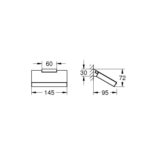 Тримач для туалетного паперу Grohe Selection Cube (40781000)