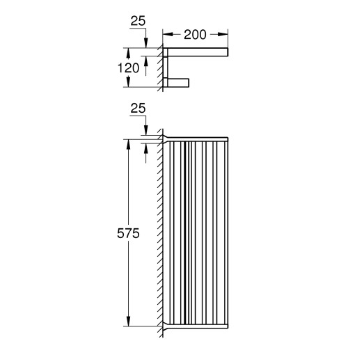 Полиця для рушників Grohe Selection Cube (40804000)