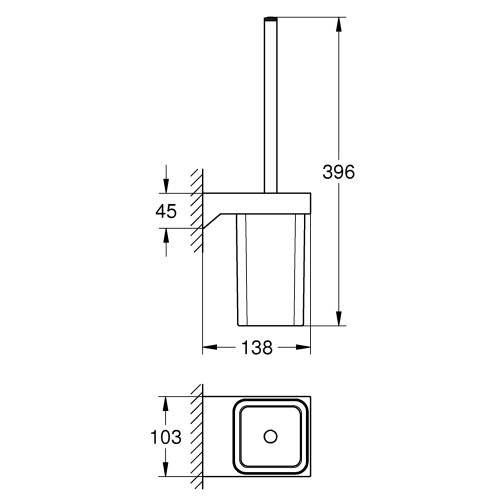 Ершик для унитаза Grohe Selection Cube (40857000)