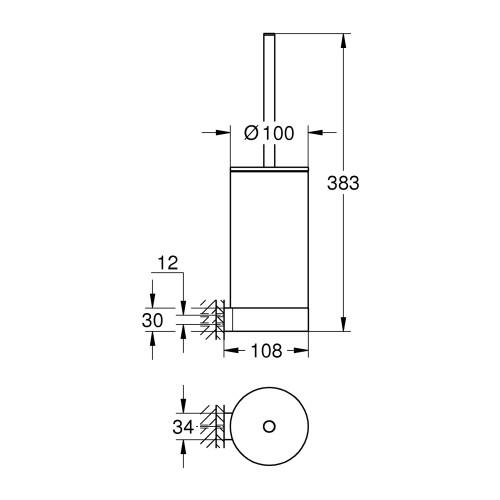 Єршик для унітазу Grohe Selection (41076000)