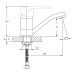Змішувач для умивальника HAIBA CEBA 555-15CM NUT (Колір хром) (HB0035)