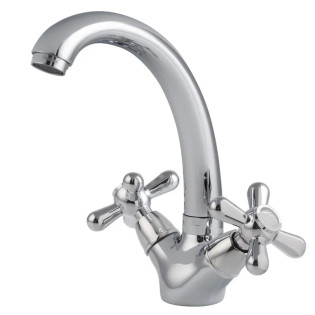 Смеситель для умывальника HAIBA DOMINOX 272 NUT (Цвет хром) (HB0081)
