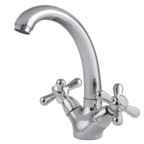 Смеситель для умывальника HAIBA DOMINOX 272 NUT (Цвет хром) (HB0081)