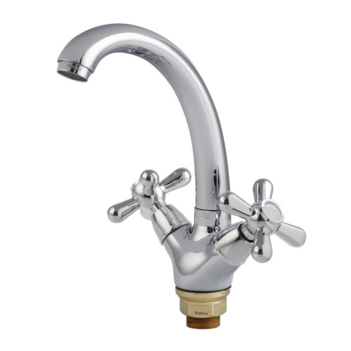 Смеситель для умывальника HAIBA DOMINOX 272 NUT (Цвет хром) (HB0081)