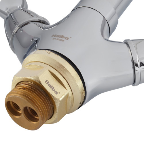 Смеситель для умывальника HAIBA DOMINOX 272 NUT (Цвет хром) (HB0081)