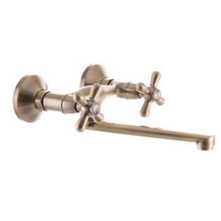 Смеситель для кухни настенный HAIBA DOMINOX 361 BRONZE (Цвет бронза) (HB0092)