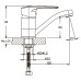Змішувач для умивальника HAIBA GERMES 555-15CM NUT (Колір хром) (HB0143)