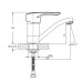 Смеситель для умывальника HAIBA HANSBERG 555-15CM NUT (Цвет хром) (HB0215)