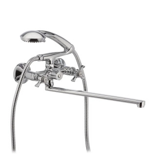 Смеситель для ванны HAIBA ZEUS 140 EURO (Цвет хром) (HB0420)