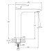 Змішувач для умивальника високий HAIBA COLUMBIA 001 HIGH NUT (Колір хром) (HB0840)