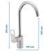 Змішувач для кухні HAIBA FENIX 017 NUT (Колір хром) (HB0935)