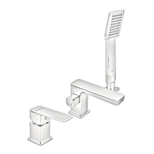 Смеситель на борт ванны HAIBA KUBUS 022 (3-HOLE) (Цвет хром) (HB3957)