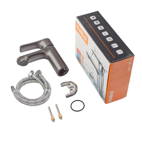 Змішувач для умивальника HAIBA MILANO 001 GRAPHITE (Колір графіт) (HB4033)