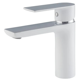Змішувач для умивальника HAIBA ALEX 001 WHITE-CHROME (Колір білий хром) (HB9562)