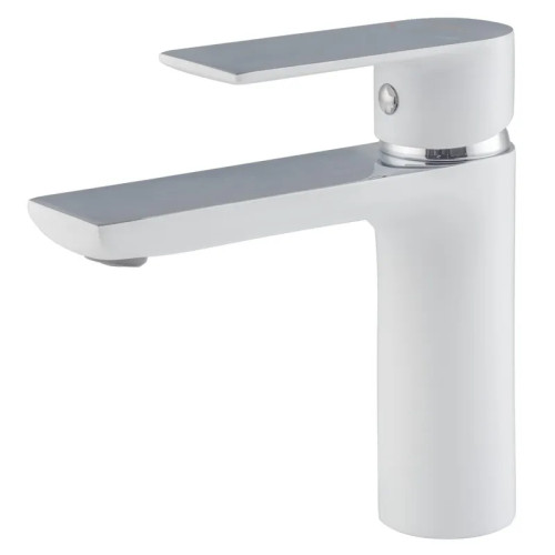 Змішувач для умивальника HAIBA ALEX 001 WHITE-CHROME (Колір білий хром) (HB9562)