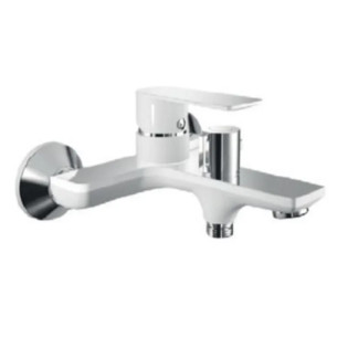 Змішувач для ванни HAIBA ALEX 009 EURO WHITE-CHROME (Колір білий хром) (HB9568)
