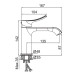 Смеситель для умывальника HAIBA BOLERO 001 NUT (Цвет хром) (HB9574)