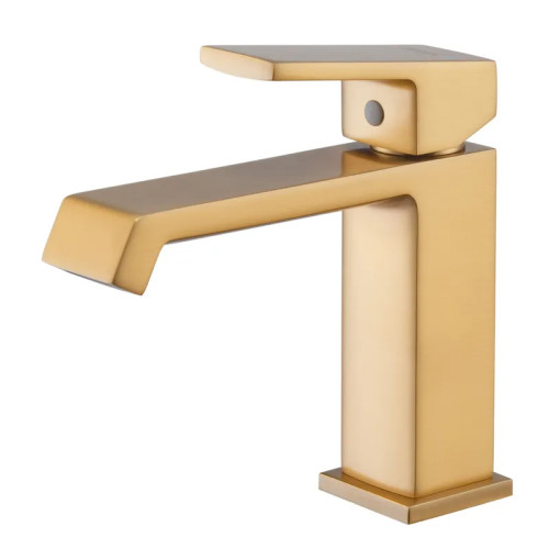 Змішувач для умивальника HAIBA GAUDI 001 NUT BRUSHED GOLD (Колір матове золото) (HB9583)
