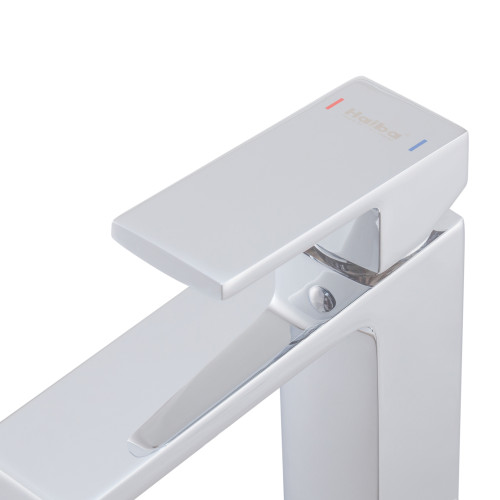 Змішувач для умивальника високий HAIBA GAUDI 001 HIGH NUT (Колір хром) (HB9592)