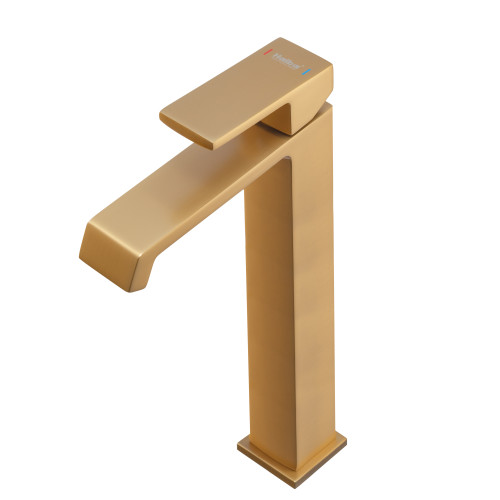 Змішувач для умивальника HAIBA GAUDI 001 HIGH NUT BRUSHED GOLD (Колір матове золото) (HB9597)