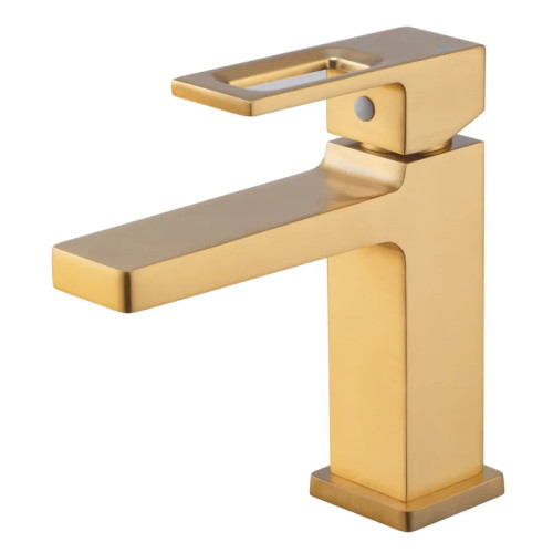 Змішувач для умивальника HAIBA KANT 001 NUT BRUSHED GOLD (Колір матове золото) (HB9605)