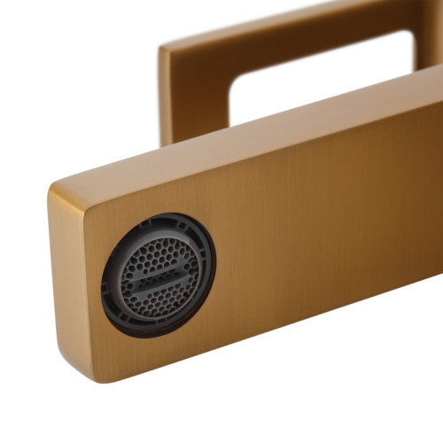 Змішувач для умивальника HAIBA KANT 001 NUT BRUSHED GOLD (Колір матове золото) (HB9605)