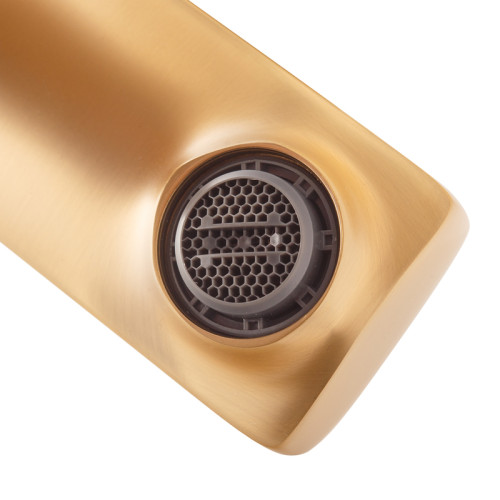 Змішувач для умивальника HAIBA KUBUS 001 BRUSHED GOLD (Колір матове золото) (HB9622)