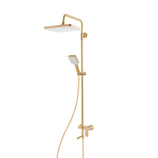 Душевая колонна со смесителем HAIBA KUBUS 009-J BRUSHED GOLD (Цвет матовое золото) (HB9627)